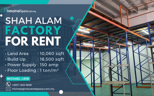 Warehouse for rent in Shah Alam Bu 18k Sqft Call Michael 0178429828 (8)