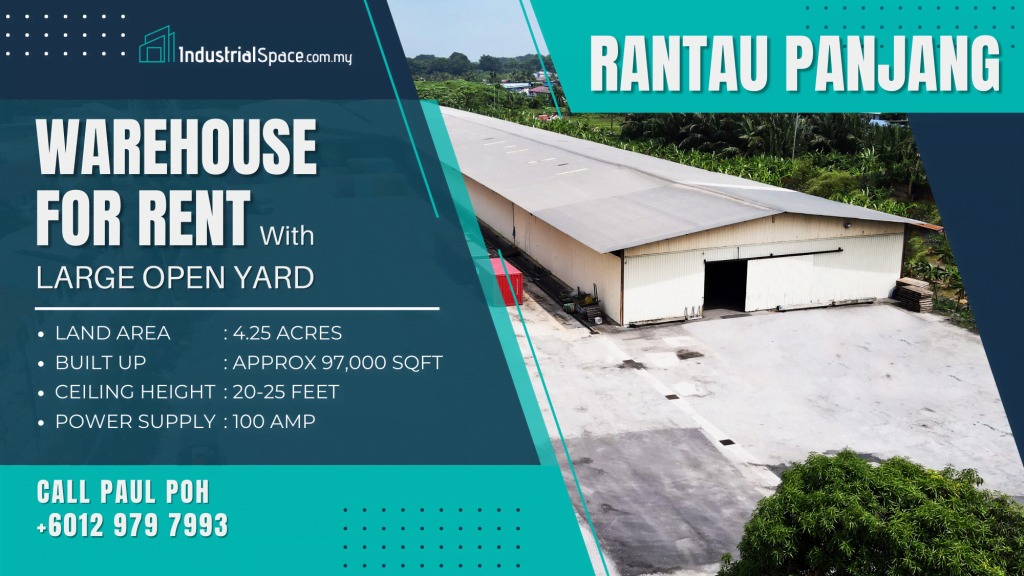 Warehouse For Rent in Rantau Panjang Klang BU 97K Sqft Malaysia Industrial Real Estate