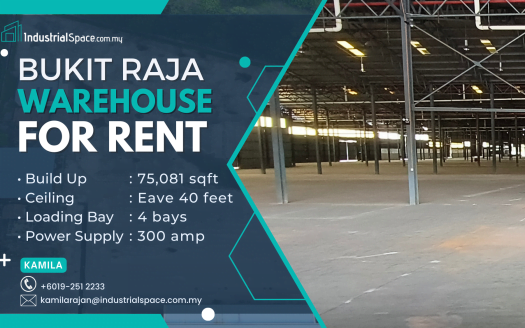 Warehouse for rent in bukit raja 75k sf paul 0129797993 (6)